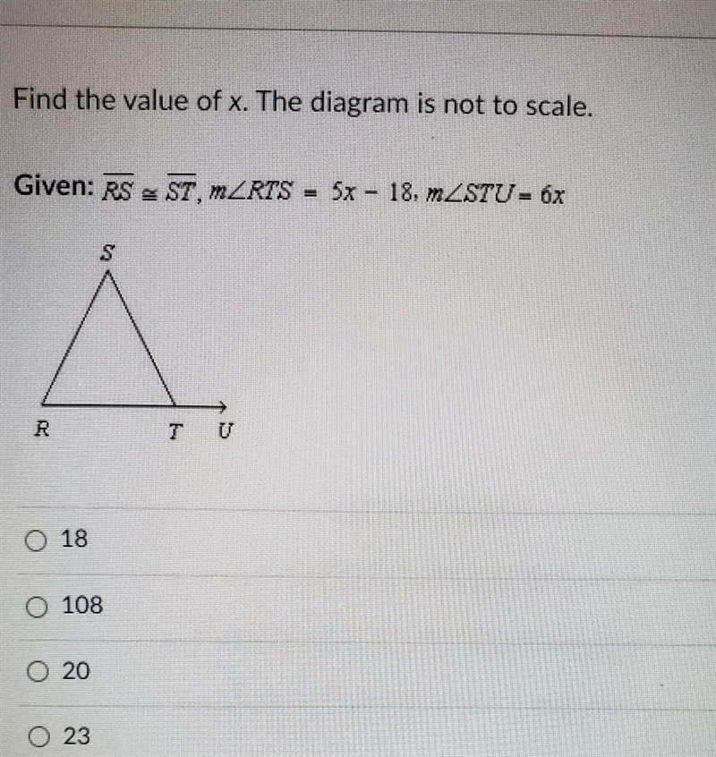 help!!!!! this ends in 12 minutes Find the value of x. The diagram is not to scale-example-1