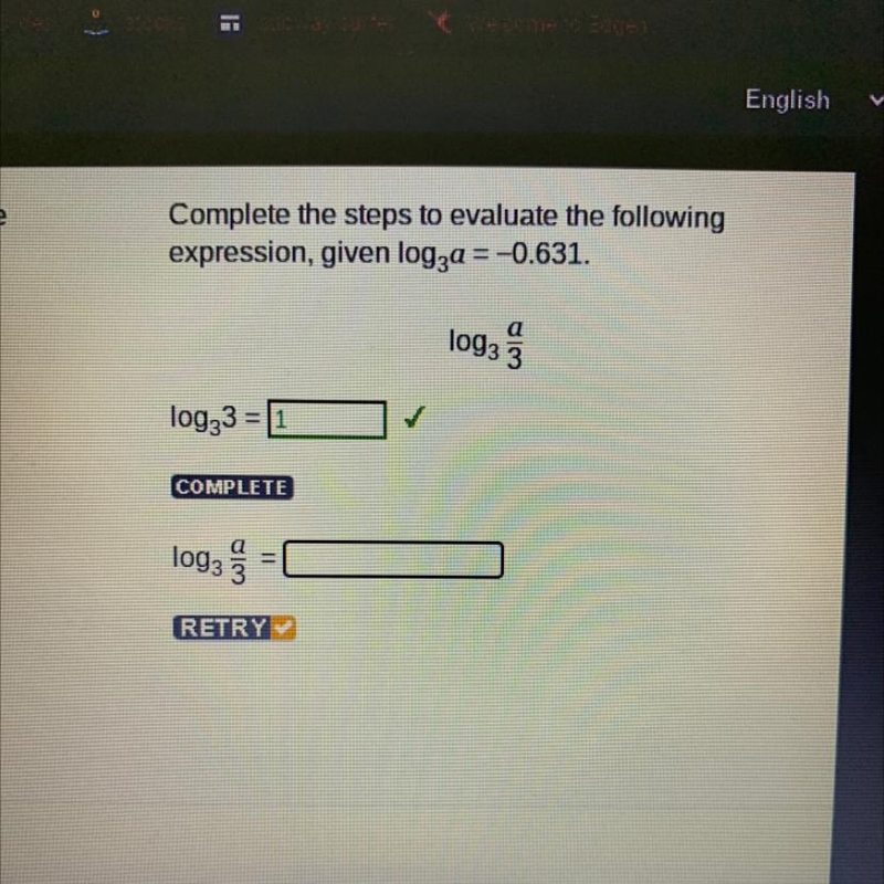 See the picture attached log3 a/3-example-1