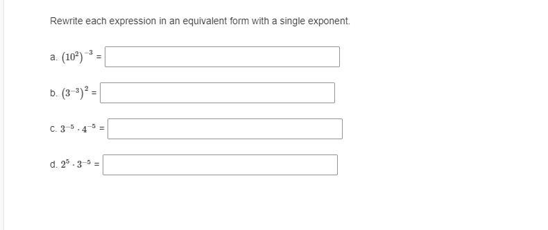 Rewrite each expression in an equivalent form with a single exponent.-example-1