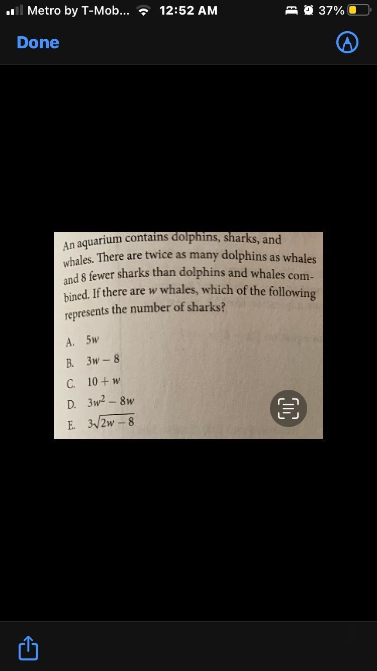 An aquamum contains dolphins, sharks, andwhales. There are twice as many dolphins-example-1