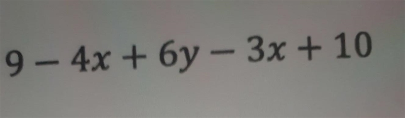 combined like terms directions : mark like terms with colors or symbols. write answers-example-1