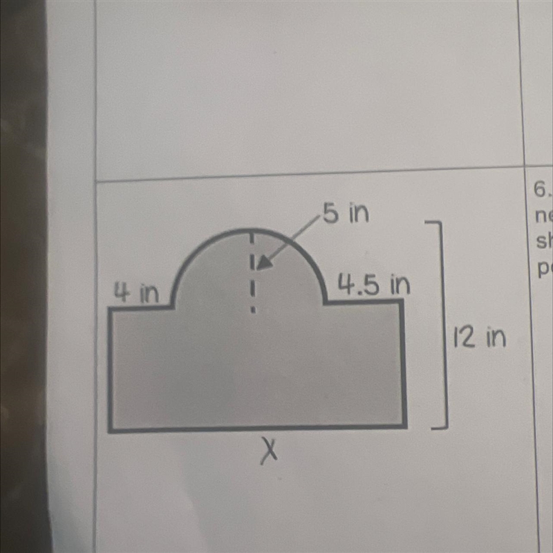 First find the circumference. Do you need to divided by two? Find X. Then show all-example-1