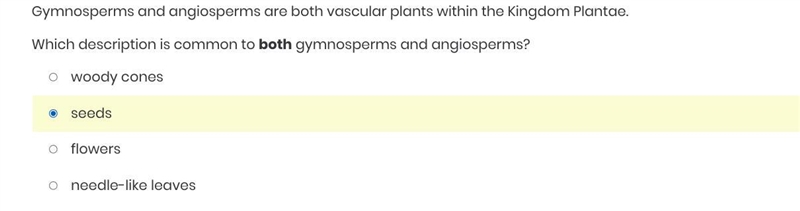 Gymnosperms and angiosperms are both vascular plants within the Kingdom Plantae.-example-1