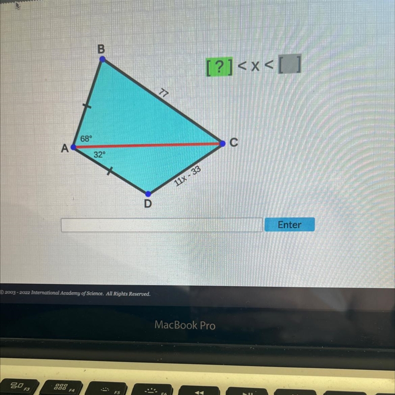 Use the picture shown to solve for inequalities in two triangles-example-1