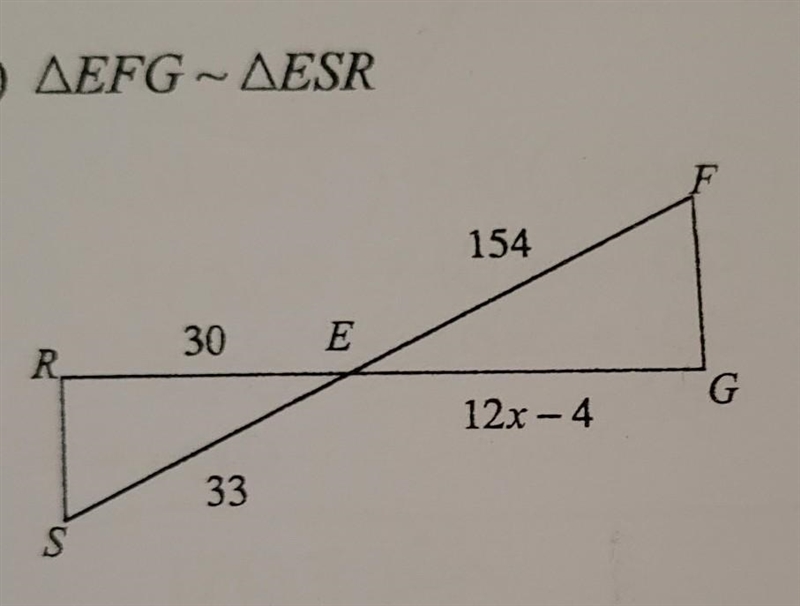 Solve for x and y. The triangles in each pair are similar​-example-1