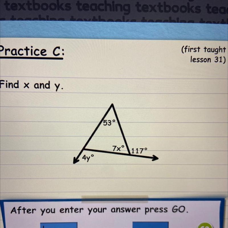 Can someone pls help find x and y-example-1