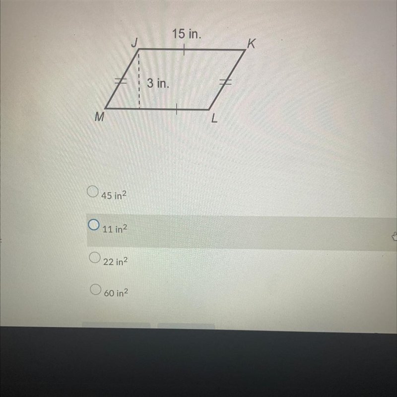 What is the area of the parallelogram ?-example-1