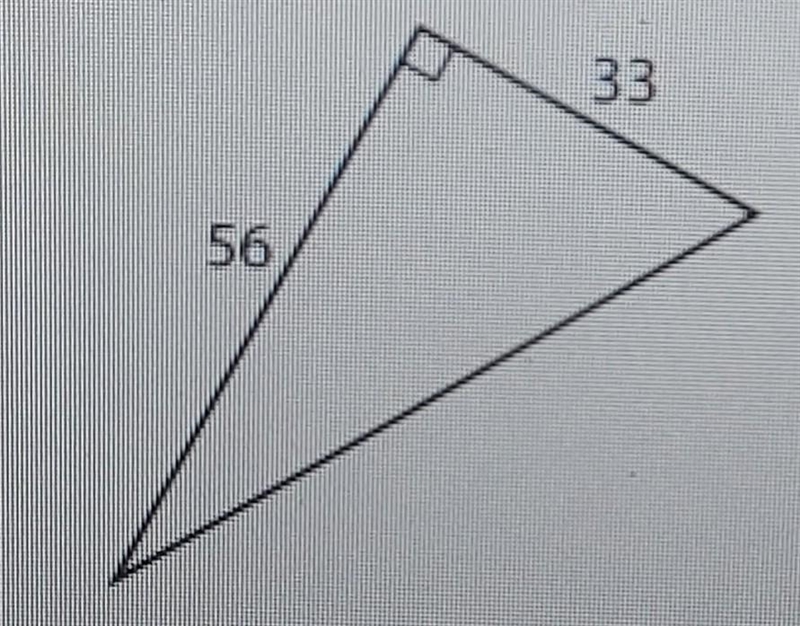 What is the length of the hypotenus of the triangle below?-example-1