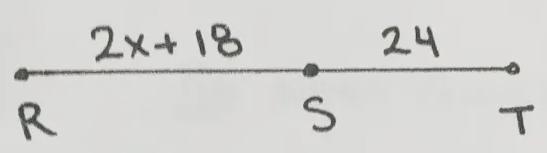 3) What is the value of "x" in the segment below:Given: RT = 56-example-1