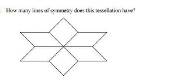 How many lines of symmetry does this tessellation have ?​-example-1