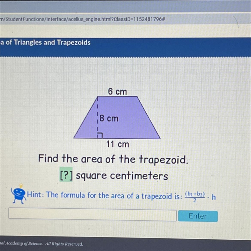 Find the area of the trapezoid-example-1