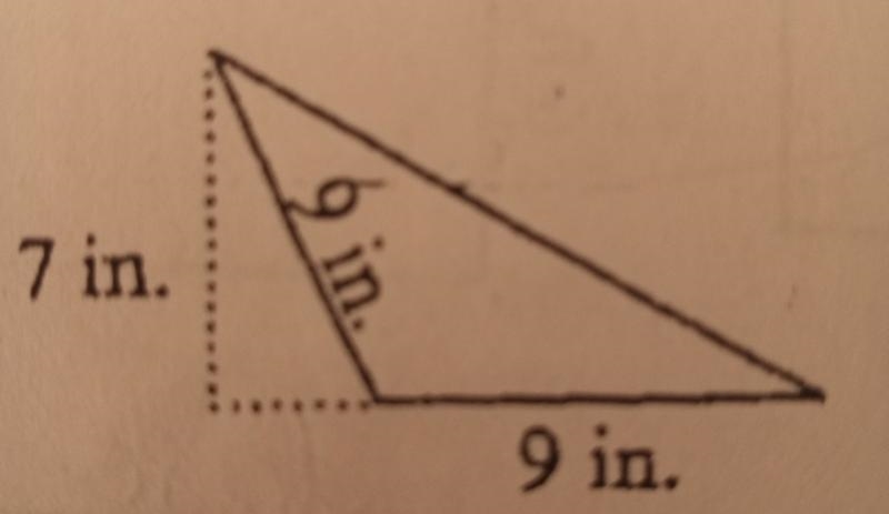 7 in. 6in. 9 in. it's the formula of a triangle-example-1