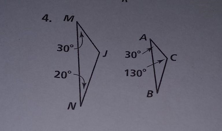 Explain why the triangles are similar. write a similarity statement for each pair-example-1