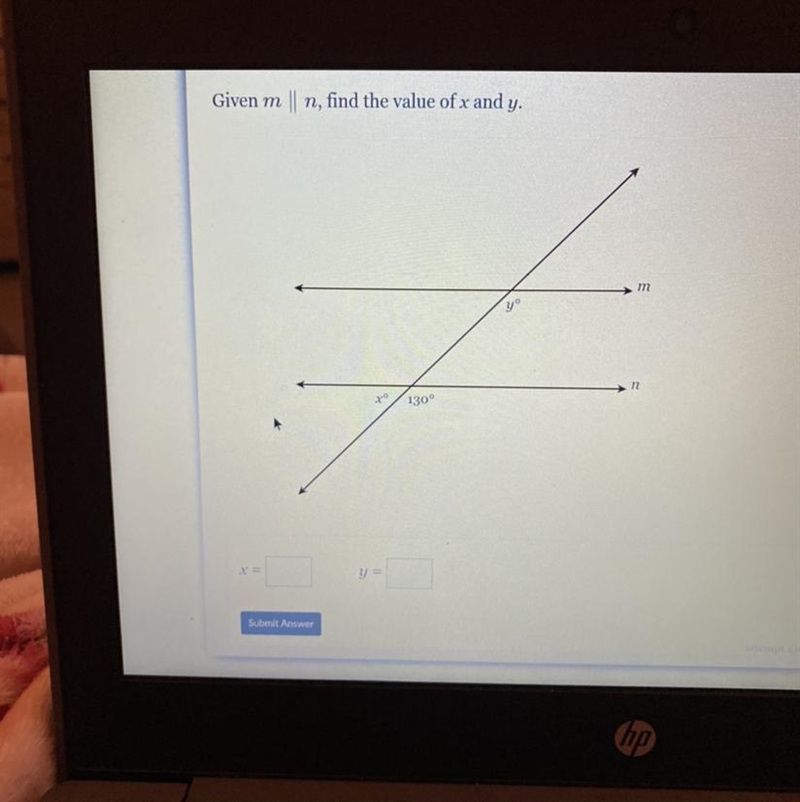 Given m | n, find the value of x and y-example-1