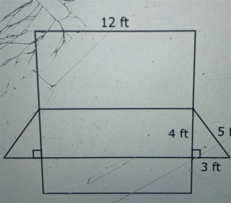 The net of a right triangular prism is shown below. what is the surface area of the-example-1