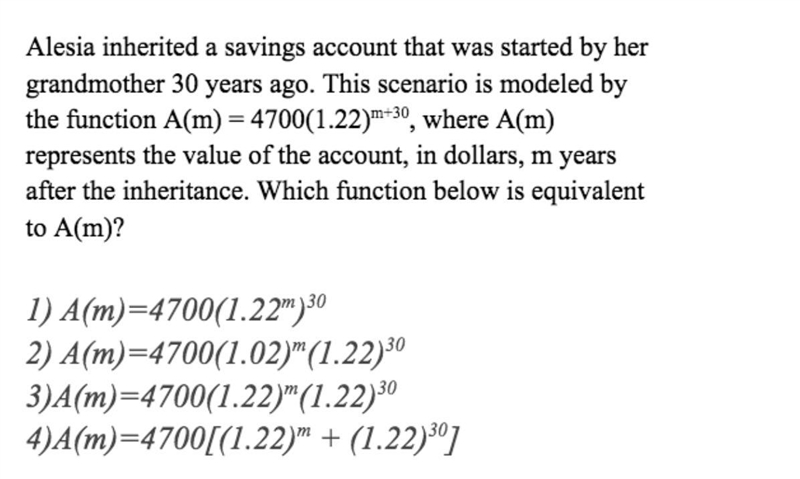 Alesia inherited a savings account that was started by her grandmother 30 years ago-example-1