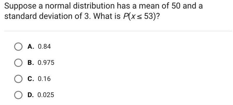 Suppose a normal distribution has a mean of 50 and astandard deviation of 3. What-example-1