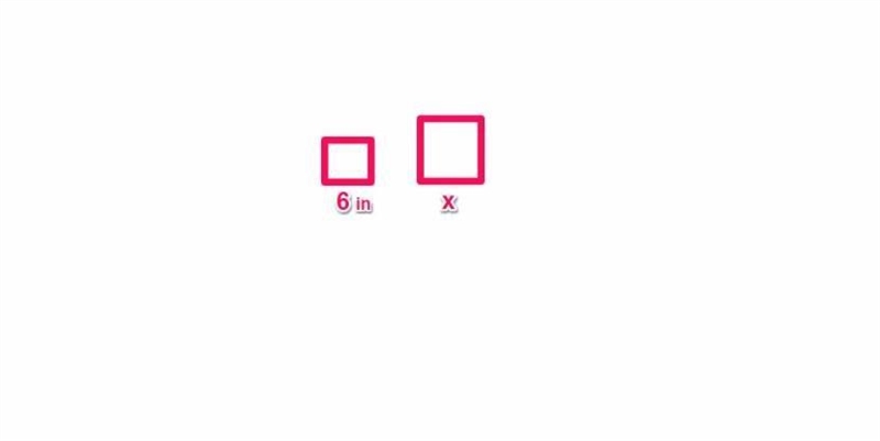 If the scale factor is 3/2, find the larger square missing side.A) 8 inch) 9 inch-example-1