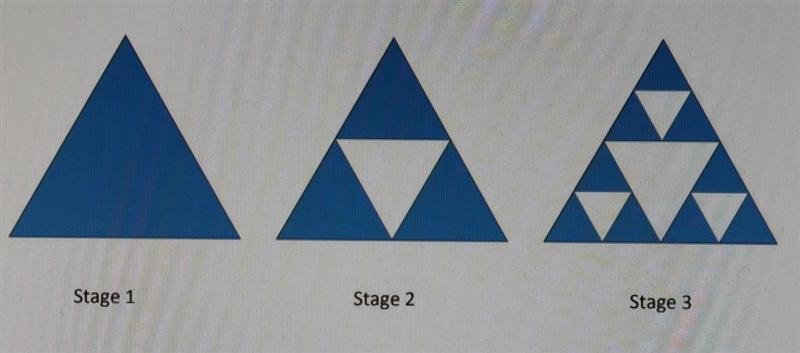 The stage 2 triangle has side length of one-half.a) Find the height of one of the-example-1