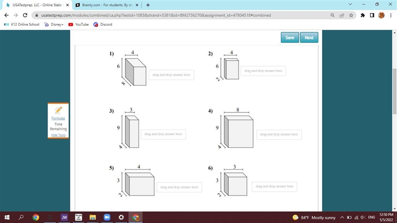 PLEASE HELP I NEED THIS FAST. Find the volume of each rectangular prism-example-1