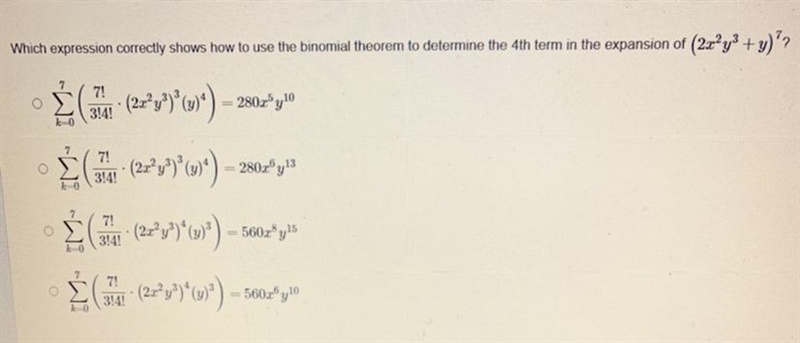 I need helpThis is from my ACT Prep guide, in the calculus portion-example-1