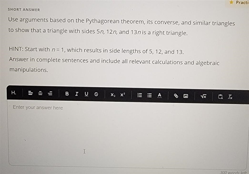 Use arguments based on the Pythagorean theorem, its converse, and similar triangles-example-1