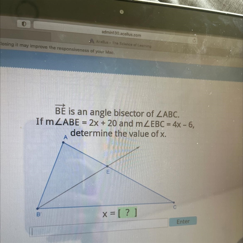 Use the picture shown to determine the value of X-example-1