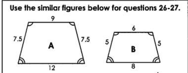 Give the scale factor from figure A to figure B. Use / for fractions.-example-1