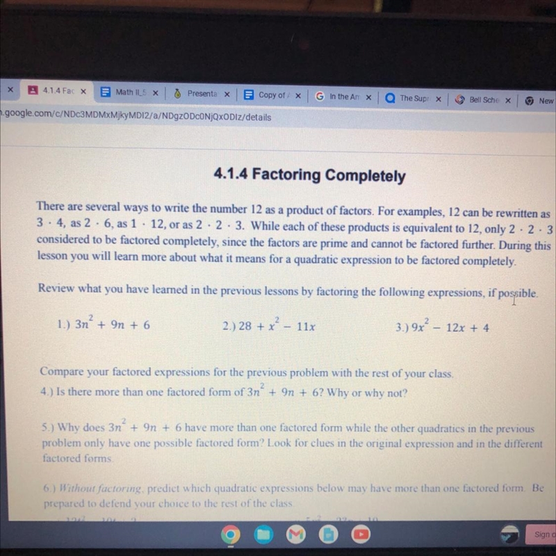 Questions 1-3 how do i factor those? Can you show the work and explain how?-example-1