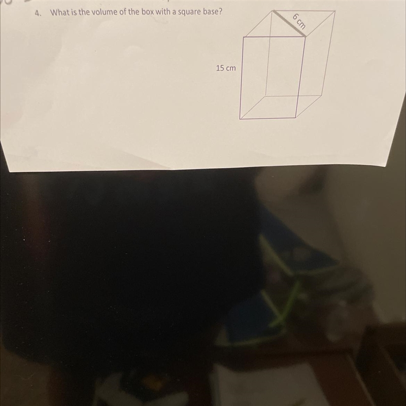 What is the volume of the box with a square base-example-1