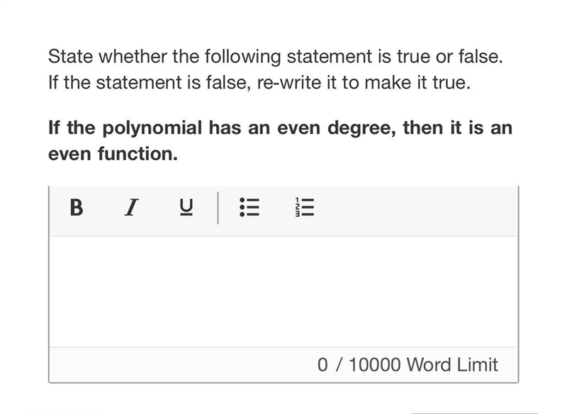 State whether the following statement is true or false. If the statement is false-example-1