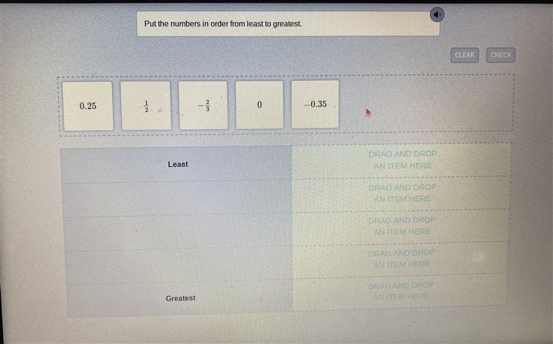 Put the numbers in order from least to greatest-example-1