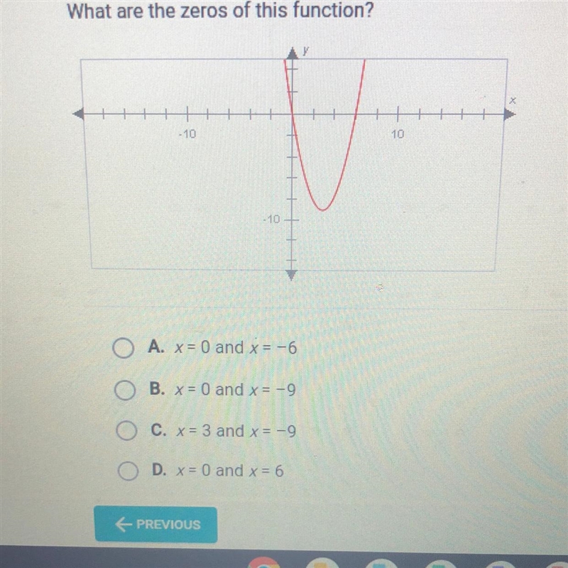 What are the zeros of this function? Please let me know A,B,C, or D.-example-1