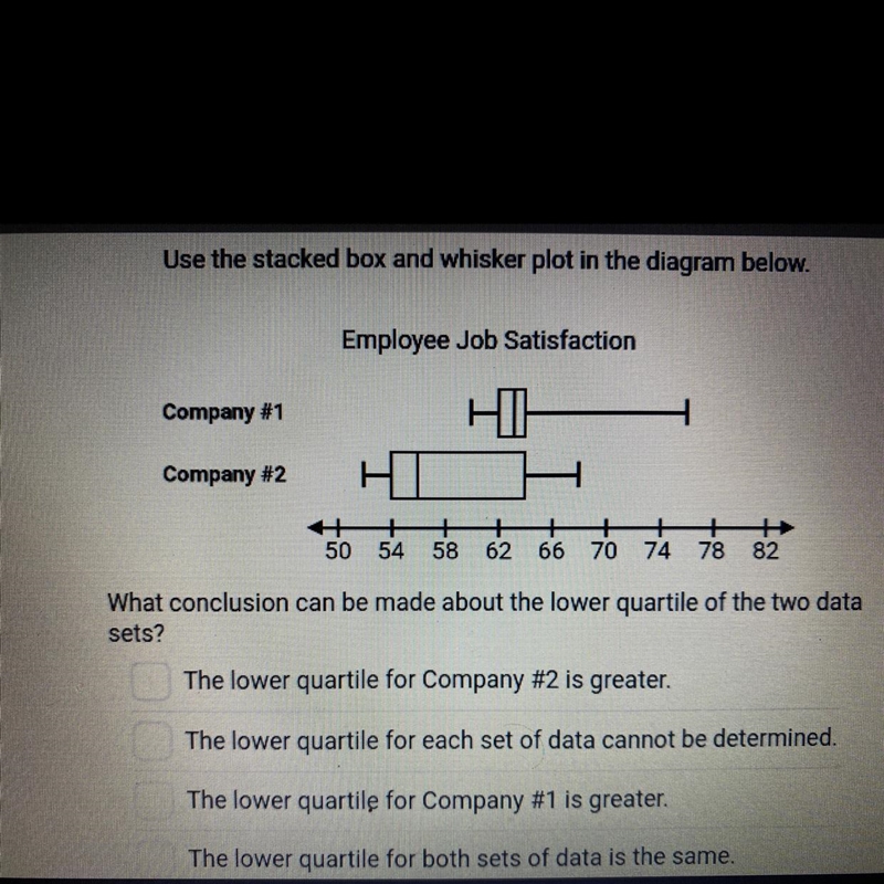 Use the stacked box and whisker plot in the diagram below. What conclusion can be-example-1