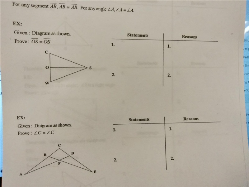 NO LINKS!! Help me with these 2 column proofs 7aa​-example-1