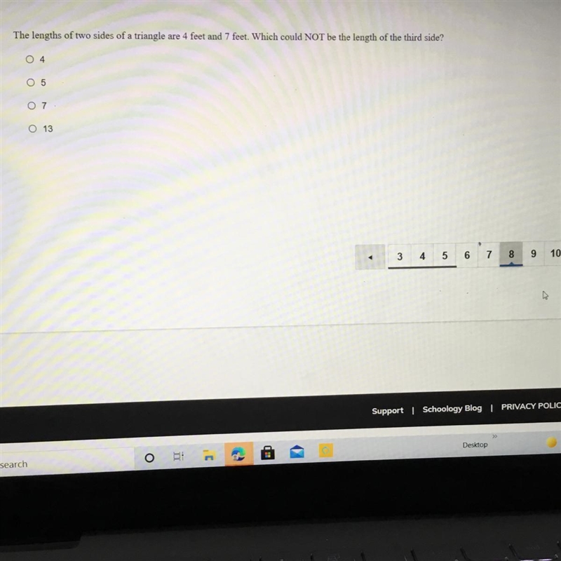 The links of two sides of a triangle are 4‘7‘ which could not be the length of the-example-1