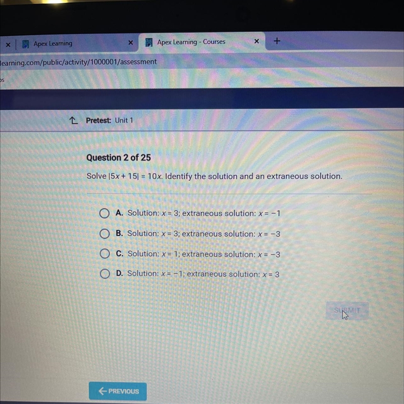 Solve |2x+5| =15 I need to pass this class, if anyone is interested in helping me-example-1