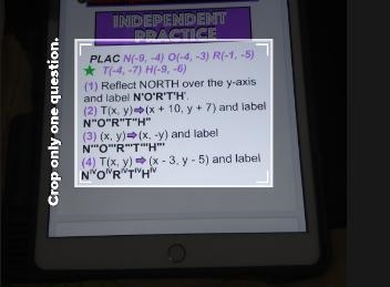 + PLAC N(-9, -4) O(-4, -3) R(-1,-5) T(-4, -7) H(-9, -6) (1) Reflect NORTH over the-example-1