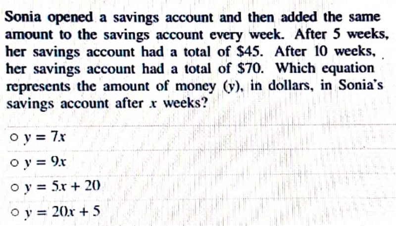 Sonia opened a savings account and then added the same amount to the savings account-example-1