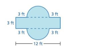 Find the perimeter of the figure to the nearest hundredth. perimeter: about ft-example-1