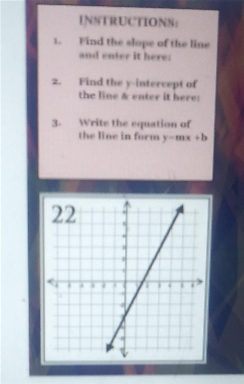 INSTRUCTIONS: Find the slope of the line and enter it here: INSTRUCTIONS: Find the-example-1