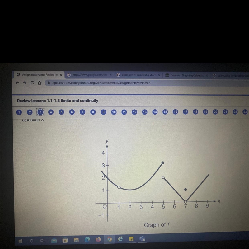 Can someone explain this to me? What are the values of c for which f has a removable-example-1