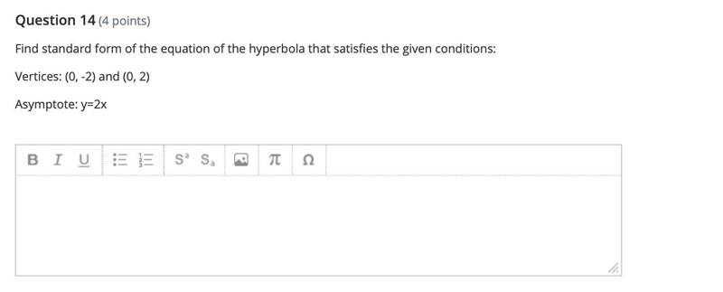 Find standard form of the equation of the hyperbola that satisfies the given conditions-example-1