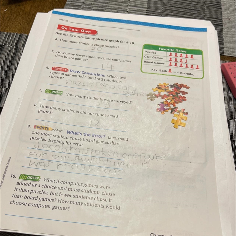 Need help on number 10 on this page. Use graph to answer this.-example-1