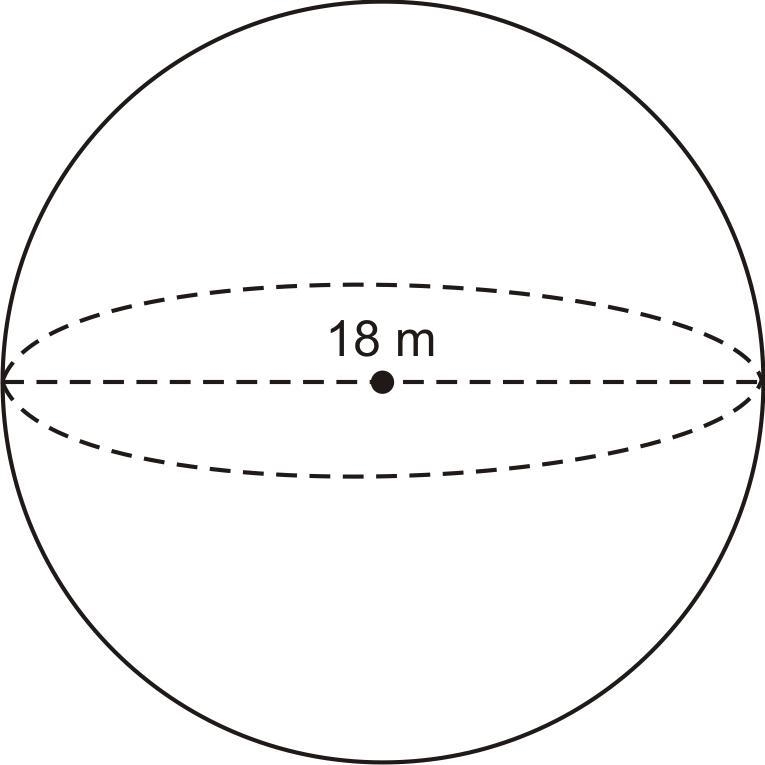 Find the volume of the sphere. Round your answer to the nearest tenth.A) 2,289.1 m-example-1