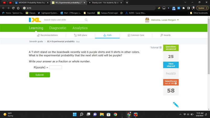 I need help with ixl-example-1