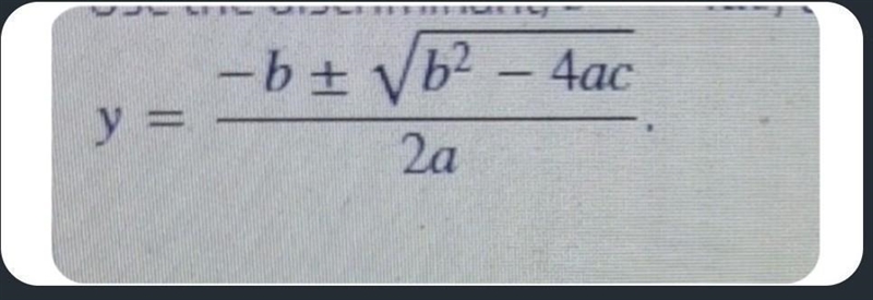 Use the discriminant, b^2 - 4ac, to determine the number of solutions of the following-example-1