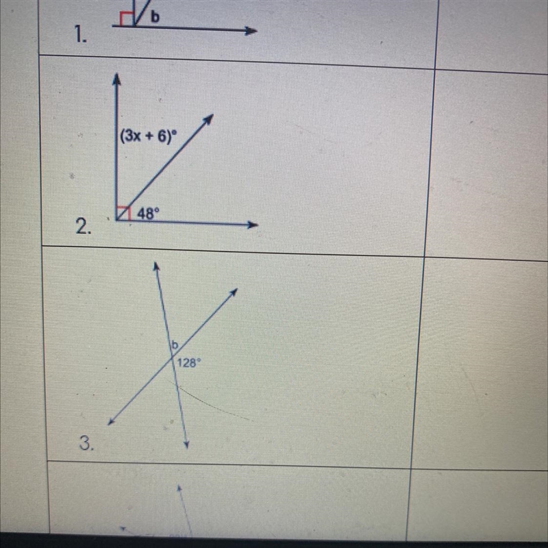 Need help with problem number 2 measurement of angle (x or b)-example-1