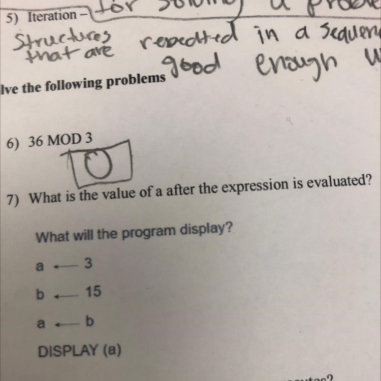 7) What is the value of a after the expression is evaluated?What will the program-example-1