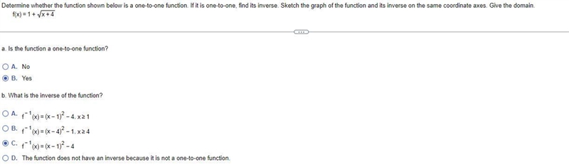 need some help to determine whether the function shown below is a now to one function-example-1